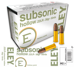 ELEY subsonic hollow 22lr ammunition - The world's most accurate .22LR hunting ammunition