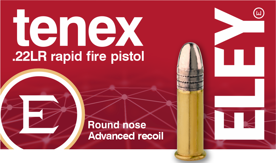 ELEY tenex rapid fire pistol cartridge box