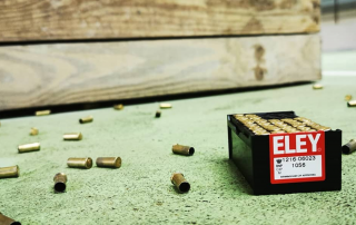 ELEY tenex rounds on the range floor