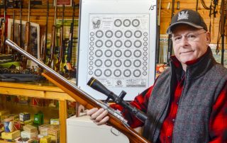 Gary Hamilton with world record benchrest target