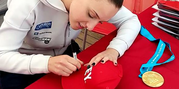 Win an ELEY cap signed by Anna Korakaki Olympic champion