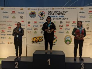 ISSF World Cup Munich – Women’s 25m pistol podium